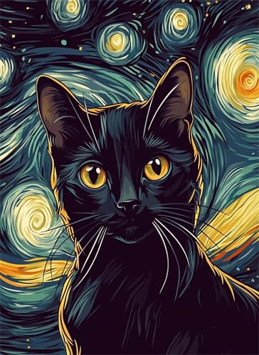 Puzzle 200 Teile Katze Puzzle Erwachsene, Holzpuzzle Klassische Puzzles Sternenhimmel Jigsaw Puzzles für Erwachsene, Clevere Rätsel Wooden Jigsaw, Geschicklichkeitsspiel für die Ganze Familie g-892 von Gooxehuu