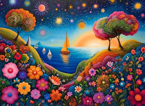 Puzzle 2000 Teile Farbe Puzzle Erwachsene, Holzpuzzle Klassische Puzzles Landschaft Jigsaw Puzzles für Erwachsene und Kinder, Clevere Rätsel Wooden Jigsaw, Geschicklichkeitsspiel für die Ganze g-20 von Gooxehuu