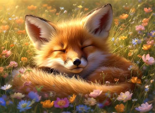 Puzzle 2000 Teile Tier Puzzle Erwachsene, Holzpuzzle Klassische Puzzles Fuchs Jigsaw Puzzles für Erwachsene und Kinder, Clevere Rätsel Wooden Jigsaw, Geschicklichkeitsspiel für die Ganze Familie g-96 von Gooxehuu