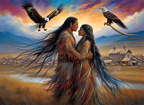 Puzzle 4000 Teile Paar Puzzle Erwachsene, Holzpuzzle Klassische Puzzles Adler Jigsaw Puzzles für Erwachsene und Kinder, Clevere Rätsel Wooden Jigsaw, Geschicklichkeitsspiel für die Ganze Familie g-370 von Gooxehuu