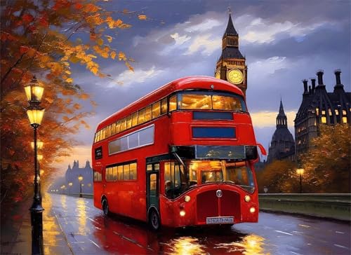 Puzzle 6000 Teile Bus Puzzle Erwachsene, Holzpuzzle Klassische Puzzles Nachtansicht Jigsaw Puzzles für Erwachsene und Kinder, Clevere Rätsel Wooden Jigsaw, Geschicklichkeitsspiel für die Ganze g-8 von Gooxehuu