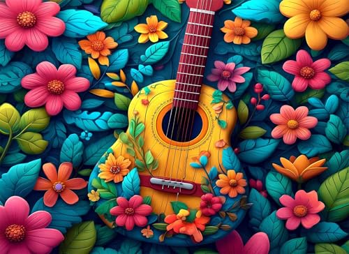 Puzzle 80 Teile Blume Puzzle Erwachsene, Holzpuzzle Klassische Puzzles Gitarre Jigsaw Puzzles für Erwachsene Kinder, Clevere Rätsel Wooden Jigsaw, Geschicklichkeitsspiel für die Ganze Familie g-221 Puzzle 80 Teile Blume Puzzle Erwachsene, Holzpuzzle Klassische Puzzles Gitarre Jigsaw Puzzles für Erwachsene Kinder, Clevere Rätsel Wooden Jigsaw, Geschicklichkeitsspiel für die Ganze Familie g-221 von Gooxehuu
