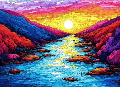 Puzzle 80 Teile Farbe Puzzle Erwachsene, Holzpuzzle Klassische Puzzles See Jigsaw Puzzles für Erwachsene und Kinder, Clevere Rätsel Wooden Jigsaw, Geschicklichkeitsspiel für die Ganze Familie g-21 von Gooxehuu