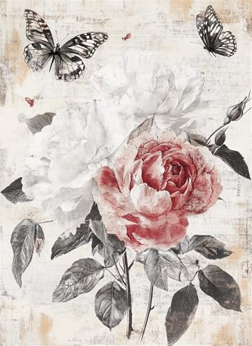 Schmetterling Puzzle 1500 Teile, Holzpuzzles 87x57cm, Puzzle für Erwachsene und Kinder 12 Jahren, DIY Groß Puzzelmatten, Premium Quality Klassische Wooden Jigsaw, Home Wand Dekor Geschenk Rose g-772 von Gooxehuu