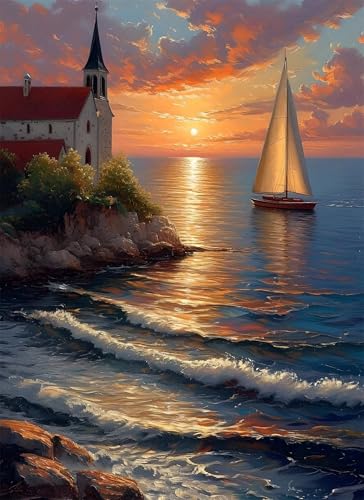 Segelboot Puzzle 3000 Teile, Holzpuzzles 122x81cm, Puzzle für Erwachsene und Kinder 12 Jahren, DIY Groß Puzzelmatten, Premium Quality Klassische Wooden Jigsaw, Home Wand Dekor Geschenk Meer g-693 von Gooxehuu