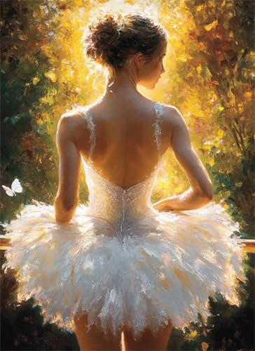 Sonnenuntergang Puzzle 5000 Teile, Holzpuzzles 156.5x105.5cm, Puzzle für Erwachsene und Kinder 12 Jahren, Groß Puzzelmatten, Premium Quality Klassische Wooden Jigsaw, Home Dekor Balletttänzerin g-859 von Gooxehuu