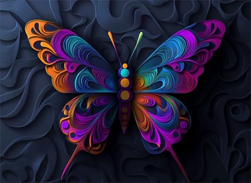 Traum Puzzle 1500 Teile, Holzpuzzles 87x57cm, Puzzle für Erwachsene und Kinder 12 Jahren, DIY Groß Puzzelmatten, Premium Quality Klassische Wooden Jigsaw, Home Wand Dekor Geschenk Schmetterling g-328 von Gooxehuu