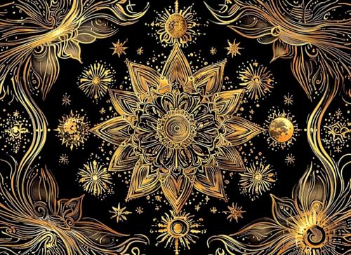 Traum Puzzle 5000 Teile, Holzpuzzles 156.5x105.5cm, Puzzle für Erwachsene und Kinder 12 Jahren, DIY Groß Puzzelmatten, Premium Quality Klassische Wooden Jigsaw, Home Wand Dekor Geschenk Mandala g-335 von Gooxehuu