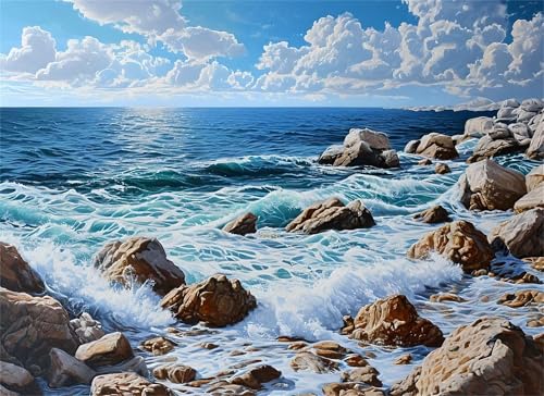 Wellen Puzzle 1500 Teile, Holzpuzzles 87x57cm, Puzzle für Erwachsene und Kinder 12 Jahren, DIY Groß Puzzelmatten, Premium Quality Klassische Wooden Jigsaw, Home Wand Dekor Geschenk Landschaft g-159 Wellen Puzzle 1500 Teile, Holzpuzzles 87x57cm, Puzzle für Erwachsene und Kinder 12 Jahren, DIY Groß Puzzelmatten, Premium Quality Klassische Wooden Jigsaw, Home Wand Dekor Geschenk Landschaft g-159 von Gooxehuu