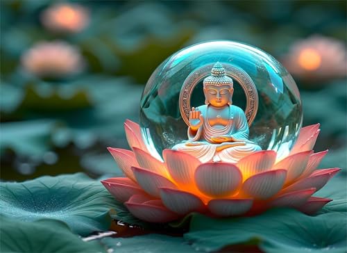 Zen Puzzle 3000 Teile, Holzpuzzles 122x81cm, Puzzle für Erwachsene und Kinder 12 Jahren, DIY Groß Puzzelmatten, Premium Quality Klassische Wooden Jigsaw, Home Wand Dekor oder als Geschenk Lotus g-40 von Gooxehuu