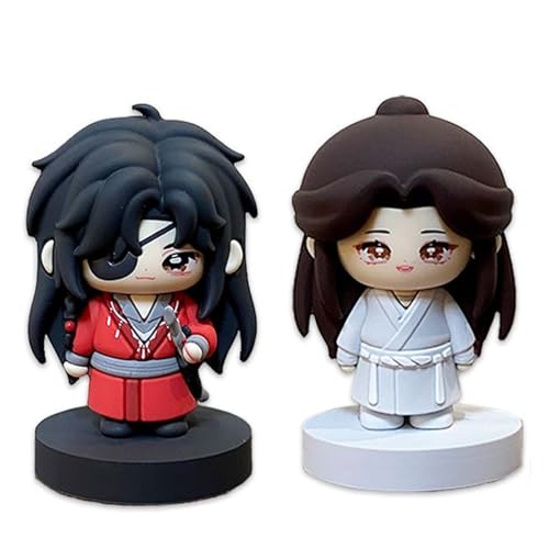 2Pcs Tian Guan Ci Fu Figuren-Set, Anime Actionfigur Xie Lian und Hua Cheng Figur Statue, 6cm PVC Cartoon Charakter Modell Ornamente Desktop Dekoration Geschenk für Fans 2Pcs Tian Guan Ci Fu Figuren-Set, Anime Actionfigur Xie Lian und Hua Cheng Figur Statue, 6cm PVC Cartoon Charakter Modell Ornamente Desktop Dekoration Geschenk für Fans von Gooyeh