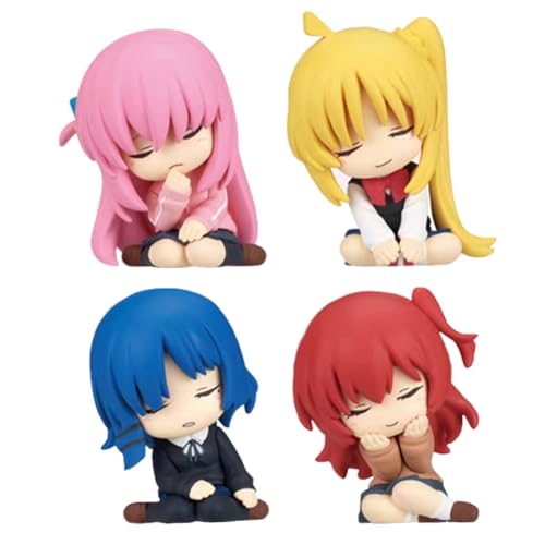 Anime-Figuren, Goto Hitori/Kita Ikuyo/Yamada Ryo/Ijichi Nijika bewegliche Figur, Kuchendekoration, Auto-Dekoration, Sammlerstück, Anime-Geschenke, 5 cm, 4 Stück Anime-Figuren, Goto Hitori/Kita Ikuyo/Yamada Ryo/Ijichi Nijika bewegliche Figur, Kuchendekoration, Auto-Dekoration, Sammlerstück, Anime-Geschenke, 5 cm, 4 Stück von Gooyeh