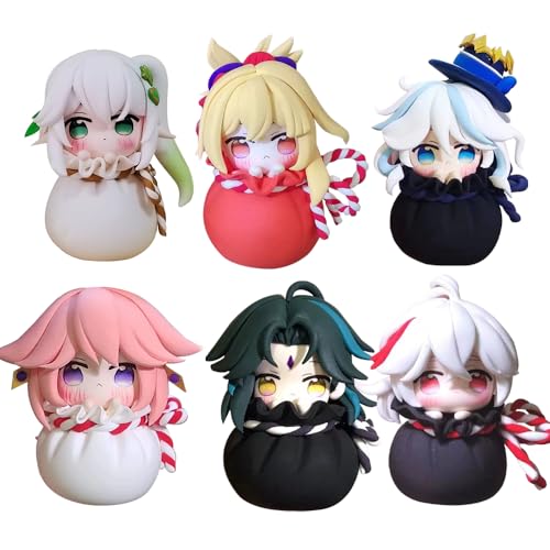 Anime-Figuren-Set, 6-teilig, Raiden Ei/Raiden Shogun-Figur, ZhongLi/Furina, Anime-Figur, Kuchendekoration, Mini-Modell, Statue, 8 cm, Auto-Dekoration, Sammlerstück, Anime-Geschenke Anime-Figuren-Set, 6-teilig, Raiden Ei/Raiden Shogun-Figur, ZhongLi/Furina, Anime-Figur, Kuchendekoration, Mini-Modell, Statue, 8 cm, Auto-Dekoration, Sammlerstück, Anime-Geschenke von Gooyeh