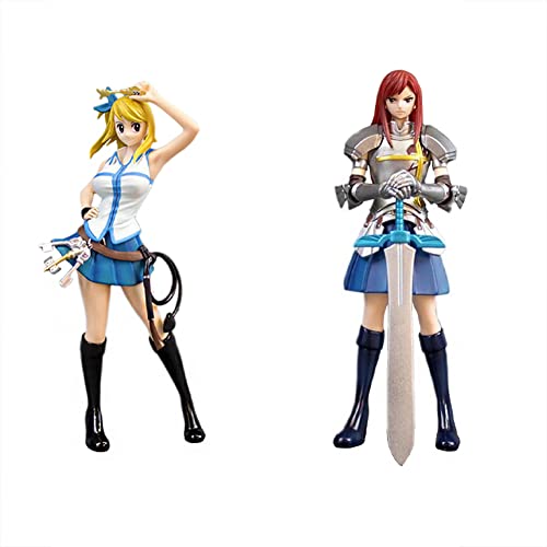Gooyeh 2pcs Fairy Tail Figur Lucy Heartfilia und Erza Scarlet Anime Figur PVC Statue Modell Ornamente Heimdekoration Sammlung Geschenk 16cm Gooyeh 2pcs Fairy Tail Figur Lucy Heartfilia und Erza Scarlet Anime Figur PVC Statue Modell Ornamente Heimdekoration Sammlung Geschenk 16cm von Gooyeh