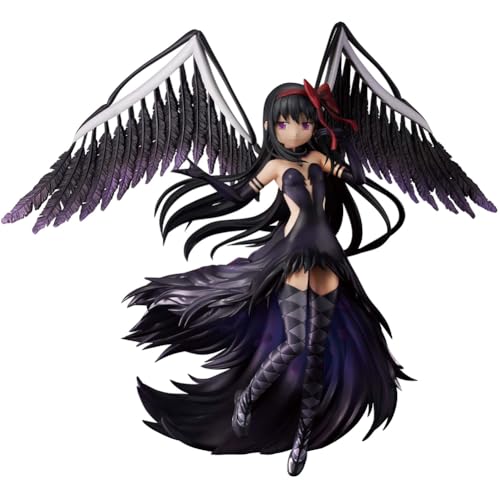 Gooyeh Akemi Homura Figur Anime Theater Ver. Mit Flügeln Akemi Homura Actionfigur, Cartoon-Charakter-Modell, Sammlerstück, Desktop-Dekoration, Geschenk, 20 cm von Gooyeh