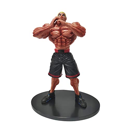 Gooyeh Baki Figur Jack Hanma Anime Action Figur PVC Statue Muskelmann Zweidimensionale Anime Kampf Figuren Modell Tischplatte Ornament 18CM von Gooyeh
