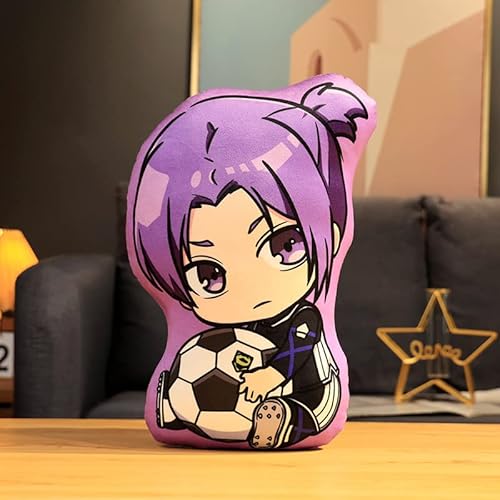 Gooyeh Blue Lock Kissen Binäre Anime Plüsch Puppe Anime Figuren Sitzende Position Plüsch Spielzeug Sofa Auto Kissen Dekoration 45CM von Gooyeh