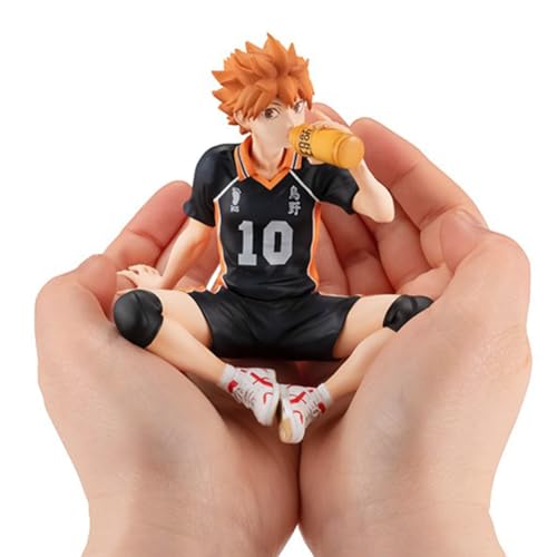 Gooyeh Haikyuu Figur Hinata Shoyo Anime Figuren sitzend Haltung Trinken Statue Modell niedlich Q Version der Action Figur Desktop Einrichtungen Geburtstag 10cm von Gooyeh