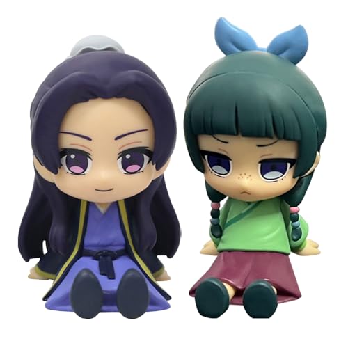 Gooyeh Jinshi Figur, 6,3 cm, Mini-Version, Anime-Maomao-Actionfigur, Cartoon-Charakter, PVC-Modellautodekoration, Schreibtisch-Ornamente, Sammlerstücke, Geschenk, 2 Stück von Gooyeh