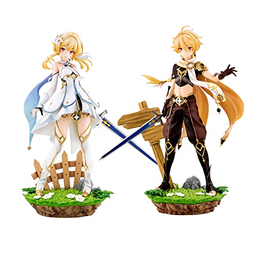 Gooyeh Lumine und Aether Figuren Anime und Spiel Figuren Set Landschaft Umgebung Statue Modell Ornamente Boxed Action Figuren Sammlerstücke Geschenke 20cm von Gooyeh