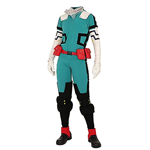 Gooyeh MHA Cosplay Midoriya Izuku Cosplay Kostüm Battle Suit Set Midoriya Izuku Uniform Full Set Halloween Outfit für Frauen Männer Gooyeh MHA Cosplay Midoriya Izuku Cosplay Kostüm Battle Suit Set Midoriya Izuku Uniform Full Set Halloween Outfit für Frauen Männer von Gooyeh