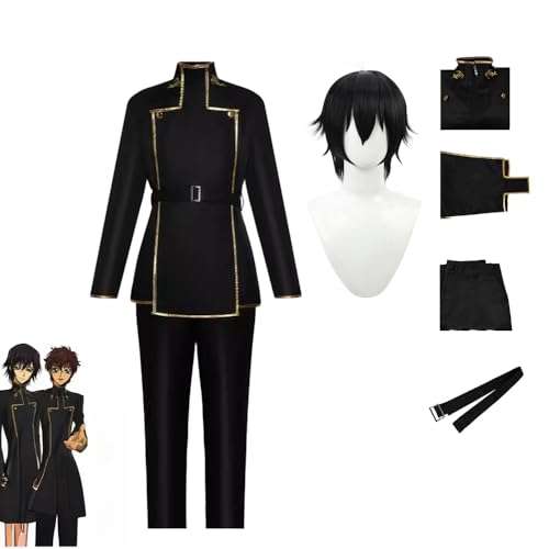 Lelouch Vie Britannia Cosplay Kostüm für Herren Anime Lulu Rollenspiel Uniform Outfit Komplettset für Halloween Karneval Party Fancy Lelouch Vie Britannia Cosplay Kostüm für Herren Anime Lulu Rollenspiel Uniform Outfit Komplettset für Halloween Karneval Party Fancy von Gooyeh