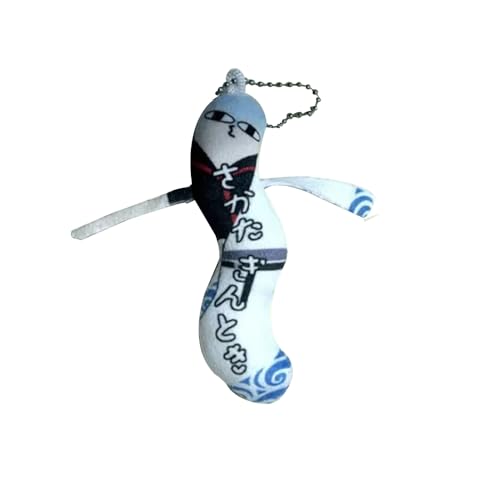 Sakata Gintoki Plüschkissen, 10 cm, Anime, weiche Figur, Sakata, Gintoki, gedrehtes Kissen, niedliches Cartoon, pelziges Kissen, Tasche, Anhänger, Dekoration, Geschenk von Gooyeh
