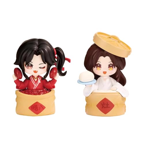 Tian Guan Ci Fu Figur Statue Modell Hua Cheng x Xie Lian Figuren-Set 12CM PVC Skulptur Anime Actionfigur Statue Cartoon Sammlerstück Desktop Dekoration von Gooyeh