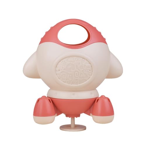 Baby-Badespielzeug Pool für Kinder, rotierende Sprührakete, Duschbadewanne, Sommer-Wasserspielspielzeug für Kleinkinder, rutschfestes Design, BPA-frei (Rosa) von Gorger