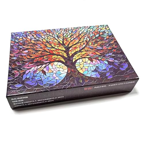 Gorise 1000-teiliges Buntes Baum-Puzzle Für Erwachsene. Lebendiges Mosaik-Puzzle „Baum Des Lebens“ Mit Blättern Und Glaskunstdesign Für Achtsamkeitsmeditation Und Heimdekoration Gorise 1000-teiliges Buntes Baum-Puzzle Für Erwachsene. Lebendiges Mosaik-Puzzle „Baum Des Lebens“ Mit Blättern Und Glaskunstdesign Für Achtsamkeitsmeditation Und Heimdekoration von Gorise