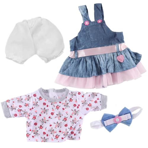 Gorise 5-teiliges Reborn-Puppen-Outfit-Puppenkleidungsset Für Neugeborene, Mädchen-Outfits, Zubehör von Gorise