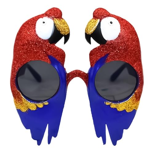 Gorise Papageien-Sonnenbrille, Lustige Hawaii-Brille, Papageien-Party, Hawaii-Tropenbrille, Party-Geschenke Für Erwachsene von Gorise