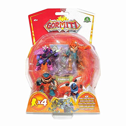 Gormiti 4 Stück 5 cm bewegliche Figuren aus der Saison 3 Kinderserie Cartoon für Jungen und Mädchen ab 4 Jahren, Berühmte (GRA28000) von Gormiti