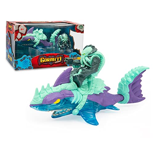 Gormiti Sea Beast Megalodox + Lord Poivrons, 7 cm, 2 Spielzeugfiguren mit einem Hyperbestie und Einer Puppe der Protagonisten der Serie 3, ab 4 Jahren, Berühmt (GRL02100) von Gormiti