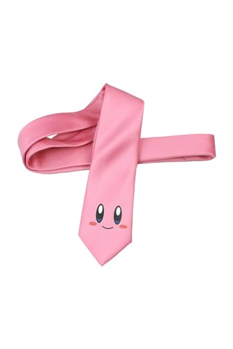 Gosbeliy Kirby Krawatte Anime Cosplay Kostüme Niedliche Halskrawatte Zubehör Prop Anime Cosplay Kostüm, Rosa, Einheitsgröße von Gosbeliy