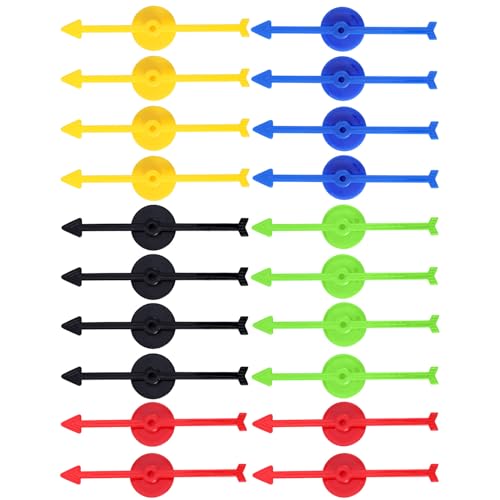 20stk 10cm Pfeil Spiel Spinner, 5 Farben Langlebige Plastik-Brettspielteile für DIY-Basteln Projekte Klassenaktivitäten Ersatzteile Lernwerkzeuge (Farbkombination 2) von Gosknor