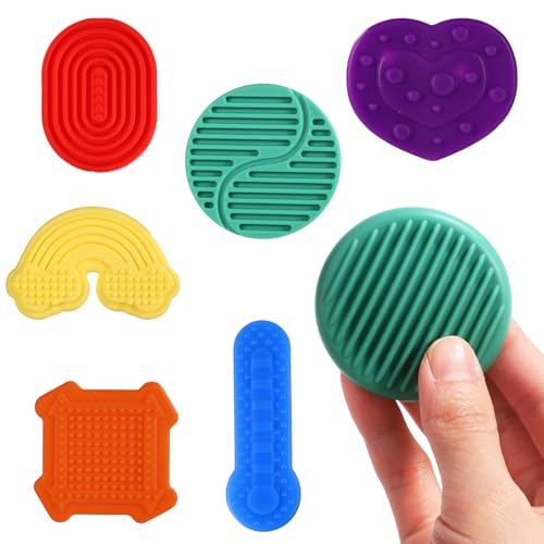 6 Stück Fidget Toys Sensory Stones, Bunte Sensorische Sorgensteine aus Silikon Leises Fidget Sensory Toys Weiche Strukturierte Sorgensteine Beruhigendes Spielzeug für Erwachsene Schüler 6 Stück Fidget Toys Sensory Stones, Bunte Sensorische Sorgensteine aus Silikon Leises Fidget Sensory Toys Weiche Strukturierte Sorgensteine Beruhigendes Spielzeug für Erwachsene Schüler von Gosknor
