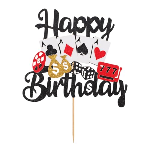 Casino Kuchenaufsatz, Alles Gute zum Geburtstag Pokerspiel Kuchenaufsatz Casino Themen Kuchendekoration für Las Vegas Casino Nacht Motto Geburtstagsparty Zubehör Casino Kuchenaufsatz, Alles Gute zum Geburtstag Pokerspiel Kuchenaufsatz Casino Themen Kuchendekoration für Las Vegas Casino Nacht Motto Geburtstagsparty Zubehör von Gosknor