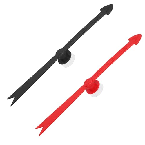 Gosknor 2 STK Große Pfeilspinner, Schwarz Rot Abnehmbarer Spielpfeilspinner aus Kunststoff mit Saugnapf Starke Saugkraft für Spannende Spielbretter Zuhause Party Feier von Gosknor