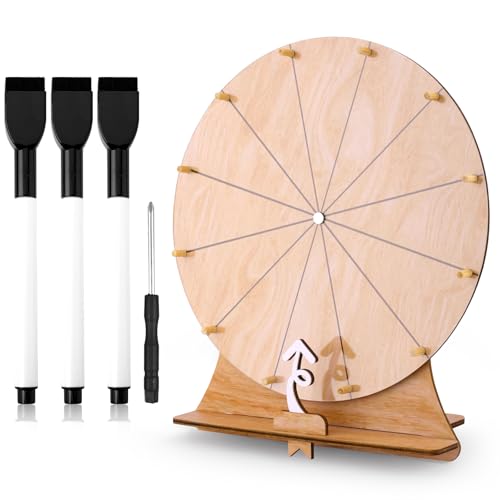 Gosknor 30cm Drehendes Preisrad, 12 Fächer Tischplatte Drehendes Rad Holz Prize Wheel mit Ständer Roulette Tombola Drehrad für Drehspiel Karneval Messe Feiertagsaktivitäten Gosknor 30cm Drehendes Preisrad, 12 Fächer Tischplatte Drehendes Rad Holz Prize Wheel mit Ständer Roulette Tombola Drehrad für Drehspiel Karneval Messe Feiertagsaktivitäten von Gosknor