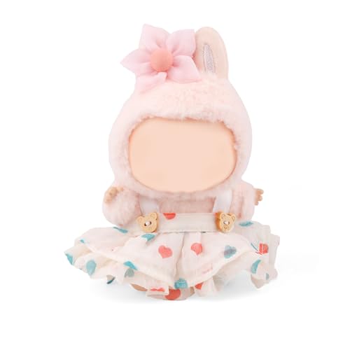 Gosknor Kleidung Kompatibel mit 17 cm Puppen, Kleid mit Süßem Herz-Print und Rosa Blumen-Haarspange Outfit-Kostümset Zubehör für Plüschpuppen zum Spielen und Präsentieren Gosknor Kleidung Kompatibel mit 17 cm Puppen, Kleid mit Süßem Herz-Print und Rosa Blumen-Haarspange Outfit-Kostümset Zubehör für Plüschpuppen zum Spielen und Präsentieren von Gosknor