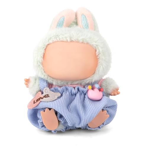 Gosknor Puppenkleidung für Plüschpuppen, Kawaii-Kleidung Outfit-Set Stilvolle und Süße Kleidung für 17cm Große Plüschpuppen Accessoires Perfekt Dekoration Sammler (Rosa Blau) von Gosknor
