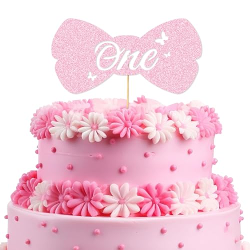 Gosknor Tortenaufsatz Rosa Schleife zum 1 Geburtstag, Süße Rosa Cake Deko Schleife Ein Tortenaufsatz mit Schleife Partyzubehör zum 1. Geburtstag Perfekte Dekoration und Fotoautomaten-Requisiten Gosknor Tortenaufsatz Rosa Schleife zum 1 Geburtstag, Süße Rosa Cake Deko Schleife Ein Tortenaufsatz mit Schleife Partyzubehör zum 1. Geburtstag Perfekte Dekoration und Fotoautomaten-Requisiten von Gosknor