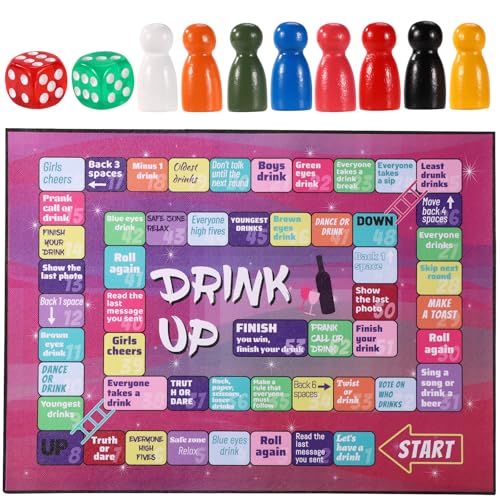 Gosknor Trinkspiele, Wasserdichtes Trinkbrettspiel aus Leder Interaktive Partyaktivität für Erwachsene Familientreffen Karneval Geburtstagsfeier Gosknor Trinkspiele, Wasserdichtes Trinkbrettspiel aus Leder Interaktive Partyaktivität für Erwachsene Familientreffen Karneval Geburtstagsfeier von Gosknor
