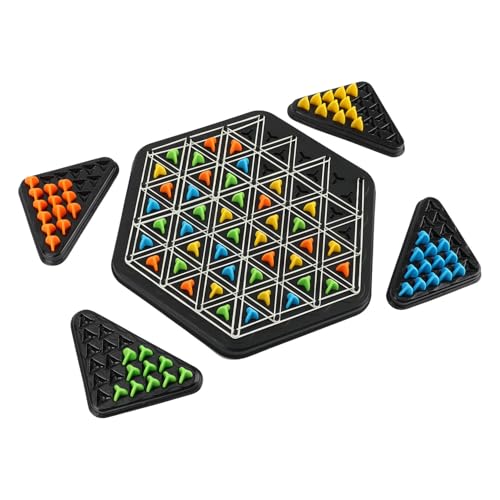 Ketten Dreieck Schachspiel, Dreieck Spiel Interaktiv Triggle Spiel lehrreich Brettspiel Dreieck Triggle Gummiband Spiel für Kinder Erwachsene Familientreffen Ketten Dreieck Schachspiel, Dreieck Spiel Interaktiv Triggle Spiel lehrreich Brettspiel Dreieck Triggle Gummiband Spiel für Kinder Erwachsene Familientreffen von Gosknor