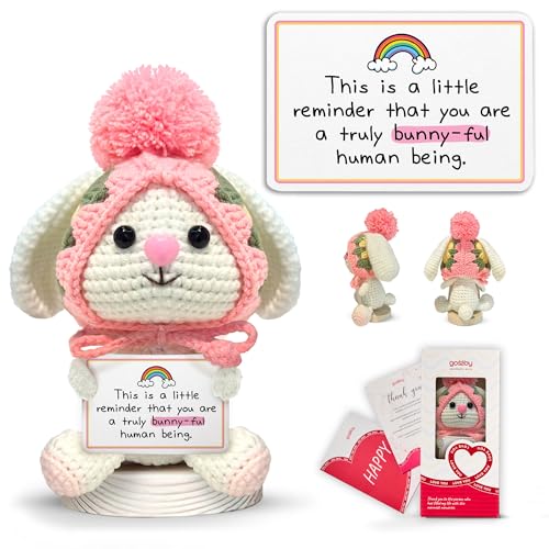 Gossby Positive Bunny Crochet - You're A Bunny-FUL Human Being - Inspirierendes Geschenk für Frauen - Weihnachten, Geburtstag, emotionale Unterstützung, positive Energie Geschenk für Freund, Kollegen Gossby Positive Bunny Crochet - You're A Bunny-FUL Human Being - Inspirierendes Geschenk für Frauen - Weihnachten, Geburtstag, emotionale Unterstützung, positive Energie Geschenk für Freund, Kollegen von Gossby