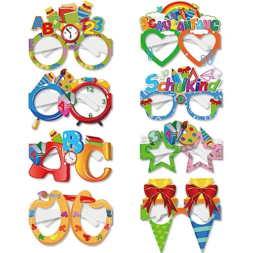 ALLES GUTE ZUM SCHULANFANG Brillen schickes Willkommensgeschenk für den ersten Schultag, Brillen, Bücher, Schulbus Foto-Requisiten für die Vorschule, Willkommensgeschenk-Dekoration für die Party ALLES GUTE ZUM SCHULANFANG Brillen schickes Willkommensgeschenk für den ersten Schultag, Brillen, Bücher, Schulbus Foto-Requisiten für die Vorschule, Willkommensgeschenk-Dekoration für die Party von GotGala