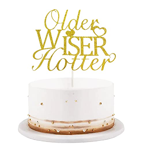 Older Wiser Hotter Kuchen -Top Lustiger 30. Geburtstagstortedekoration für Männer Frauen 30. 40. 50. 60. 70. 80. Geburtstag Disco Party von GotGala
