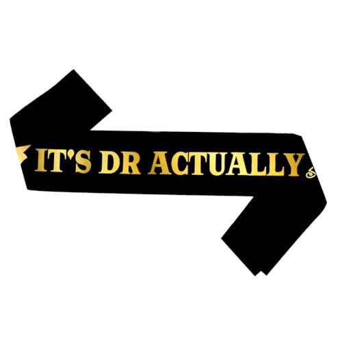 Satin-Schärpe "Graduation It's Dr Actuly", "Congrats Doctorate Degree Sash 2025 Graduation Party Decorations for Doctorate Graduation Celebration Party Supplies Decorations von GotGala