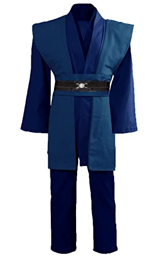 Gothden Jedi-Kostüm mit Kapuze für Herren, Tunika, Ritter, komplettes Set, Halloween, Cosplay, für Erwachsene, Marineblau Gothden Jedi-Kostüm mit Kapuze für Herren, Tunika, Ritter, komplettes Set, Halloween, Cosplay, für Erwachsene, Marineblau von Gothden